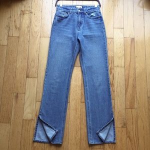 Wide Ultra High Jeans with Split Seams